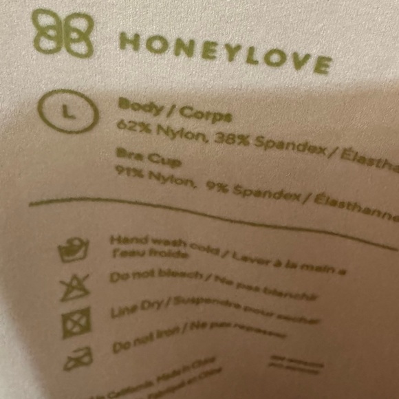 HONEYLOVE Boldness Tank Fig Black Shapewear Waist Cincher Curvy Control Size L - Picture 4 of 4